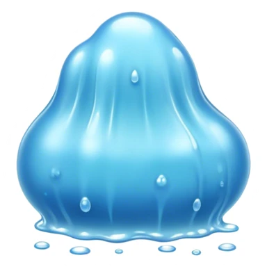 Cinematic Realistic Clear Blue Slime, glossy and translucent with a soft blue hue, light reflecting off its smooth surface, subtle bubbles trapped inside, slightly jiggling with movement, delicate highlights enhancing its wet and squishy texture, glowing with a soft, magical aura. sticker