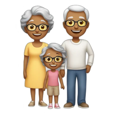 grandparents and grandchildren sticker