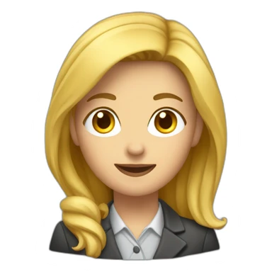 femme reporter, jeune, heureuse, saute en l'air sticker