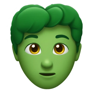 A dark green heart  sticker