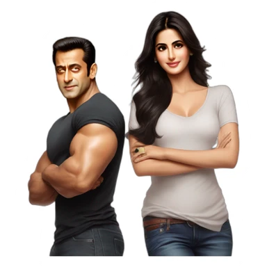 salman khan amd katrina kaif sticker
