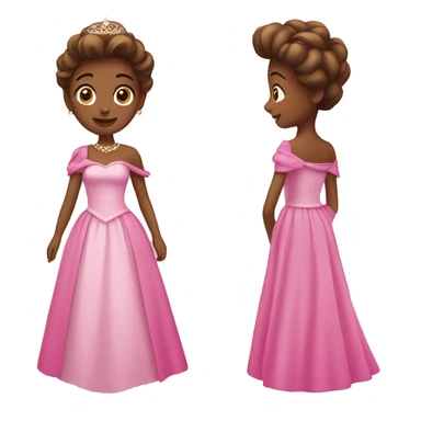princess with pink dress sticker