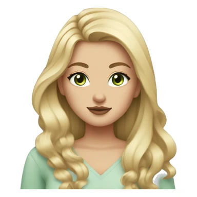 Plus size girl with hazel eyes and long blonde hair with dark grey cat with light green eyes  sticker
