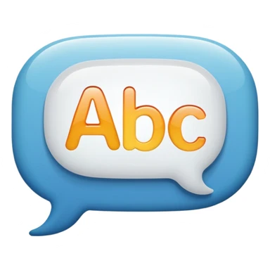 speech bubble with “ABC” inside sticker