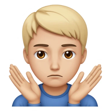 sad expression lose emoji with defeat gesture sticker