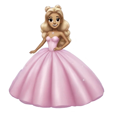 ariana grande in the glinda bubble gown sticker
