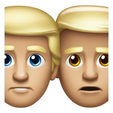 Donald trump looking  Biden in the eyes sticker