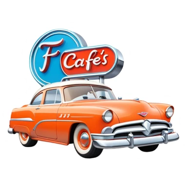 Flo’s Cafe from Disney movie cars sticker