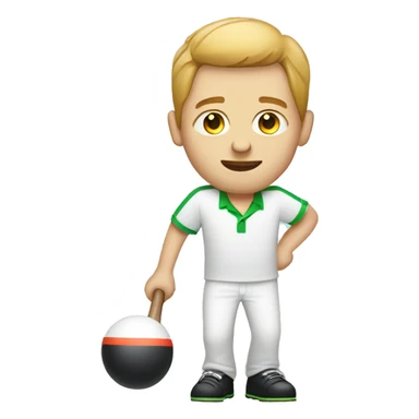 man playing lawn bowls sticker