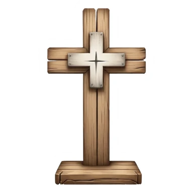 White cross sticker