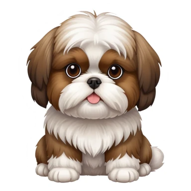 shih tzu dog sitting sticker