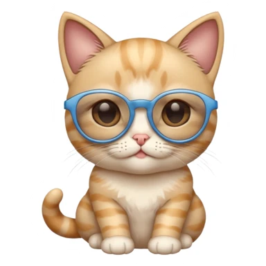 Chat mignon avec des lunettes de soleil  sticker