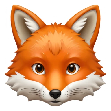 fox face detailed sticker