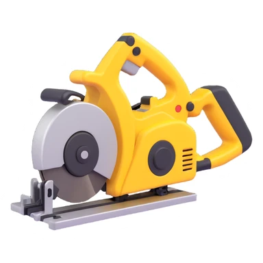 create a 3d Electric saws image using a combination of black and yellow colors sticker