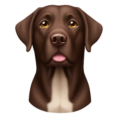 old male chocolate coloured labrador sticker