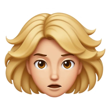 a flipping hair emoji to the back with a sassy look would be an amazing emoji sticker