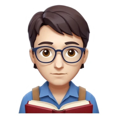 jobs book seeker low poly sticker