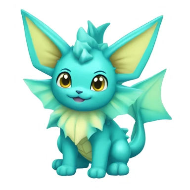 Kawaii Vaporeon full body sticker