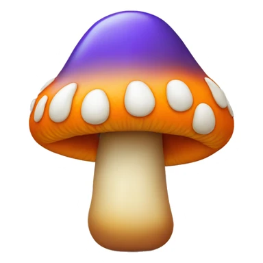 Orange Mushroom with a simpe face sticker