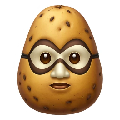 Masked potato sticker