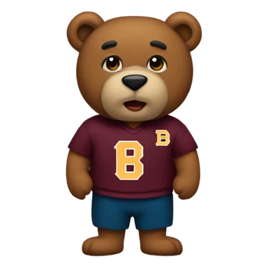 bruin wearing maroon sticker
