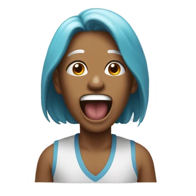 Pelirroja sacando la lengua sticker