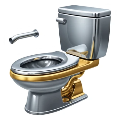 Shiny advanced futuristic Cyberpunk toilet sticker