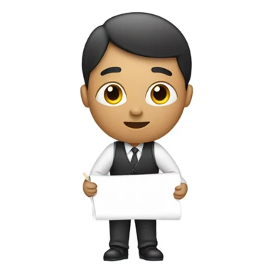 someon writing on paper  sticker