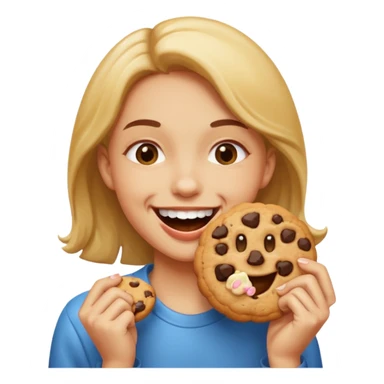 Folk mordiendo galleta sticker