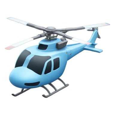 Helicopter with lights sticker