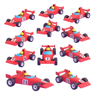 racing cars in 1990s sticker