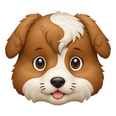 puppy face with white bone  sticker