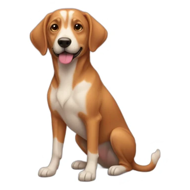 un chien qui fait un coeur sticker