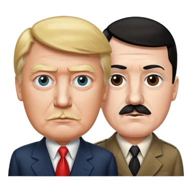 Trump and hitler sticker