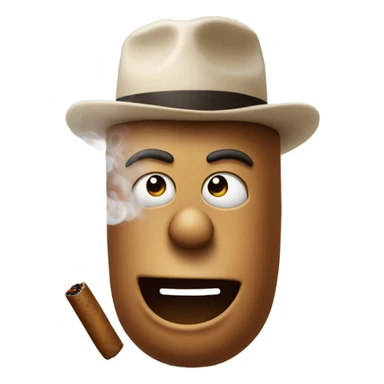 A cigar smoking a cigar sticker