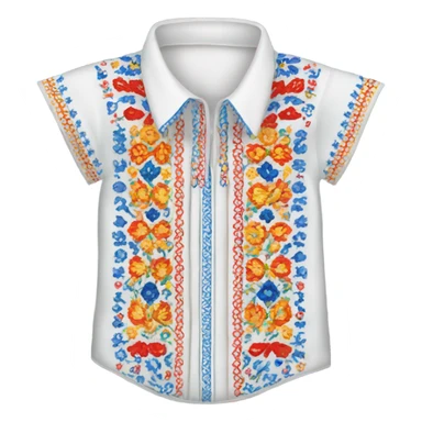 Ukrainian embroidered shirt sticker