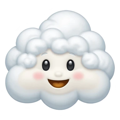 nube sin rostro pero feliz sticker