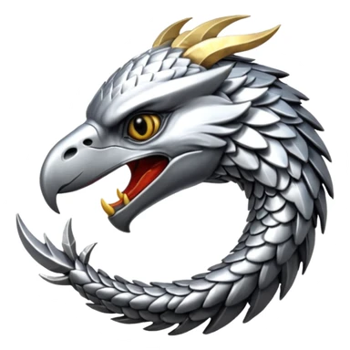 Silver Elder Scrolls Online eagle eating its tail Ouroboro sticker
