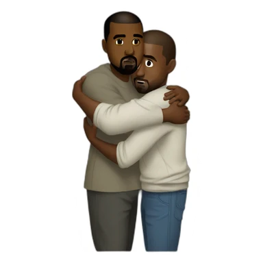 kanye west hugging kanye west sticker