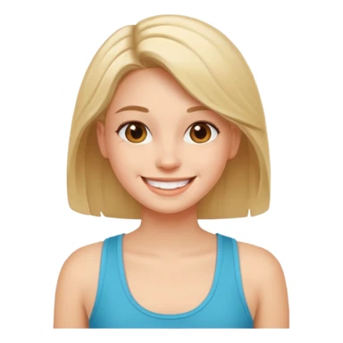 Mutlu kız üstünde askılı kıyafet olan sticker