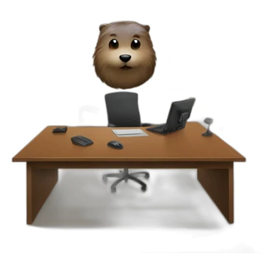 Computer with the video meeting on it make the person a beaver sticker