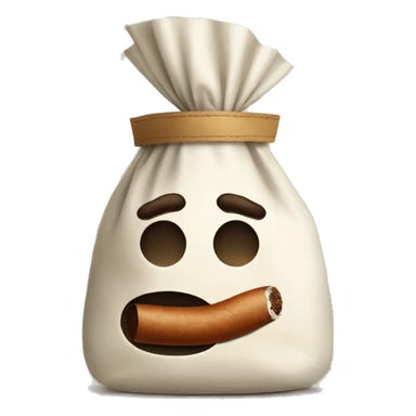 a bag of flour smokes a cigar sticker