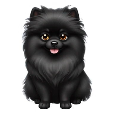 Black Pomeranian  sticker