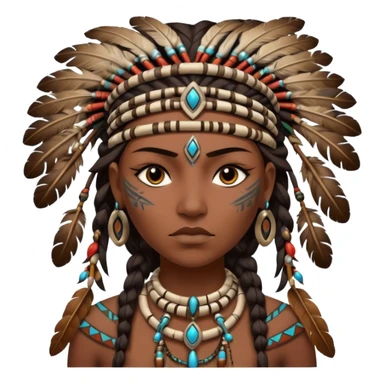 elemental tribal woman sticker