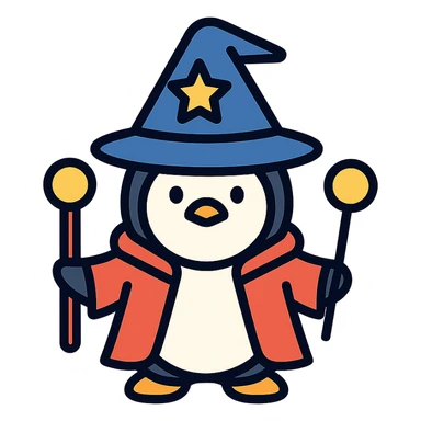 Penguin Wizard sticker