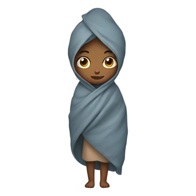 Girl wrapped in blanket cozy sticker