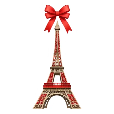 Eiffel Tower with bow sticker