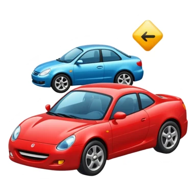 CARRO ROJO  EN DIAGONAL sticker