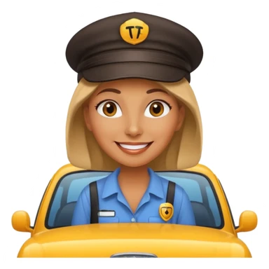 woman taxi driver sticker