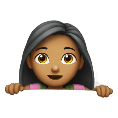 Girl looking out of car window  sticker